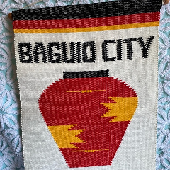 Vintage Philippines Baguio City Woven wall hanging handmade - Picture 3 of 4